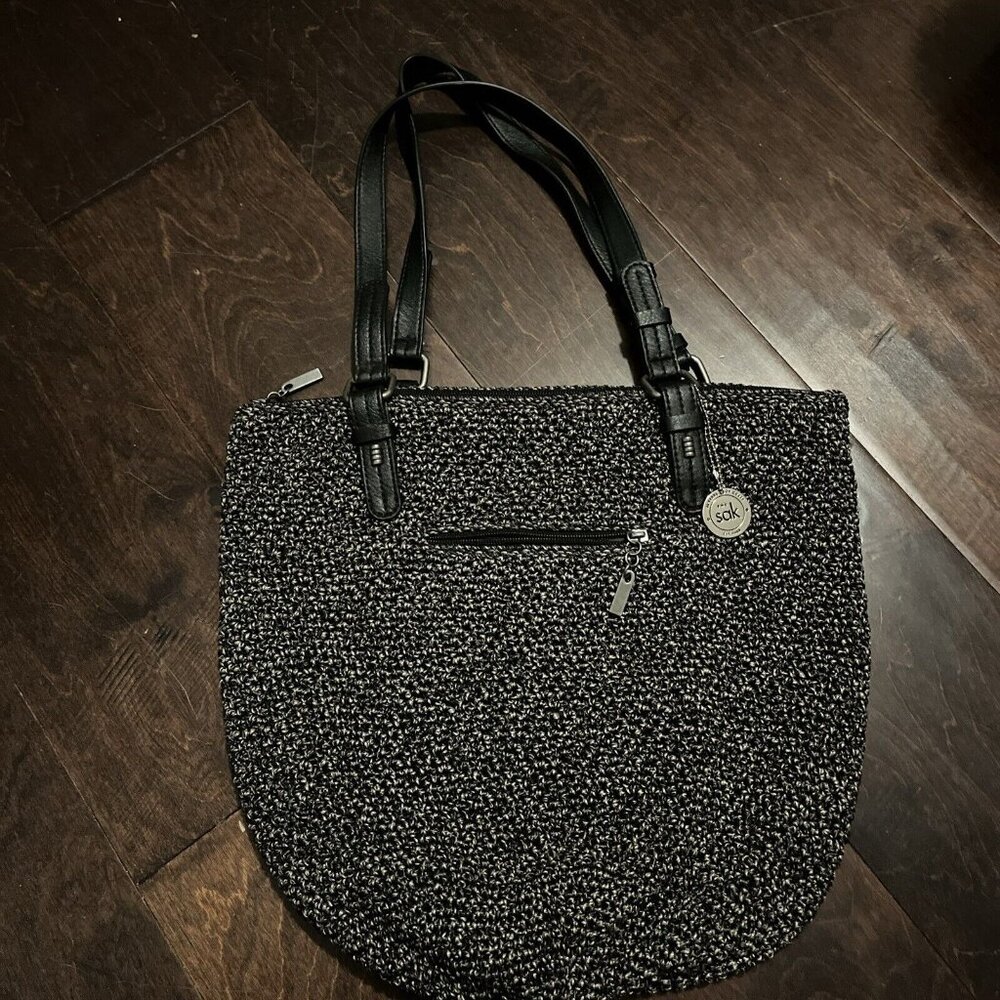 The SAK crocheted Silverwood Shopper Shoulder Bag Tote